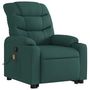 Voir la diapositive 4 : VIDAXL Fauteuil inclinable de massage Vert fonce Tissu