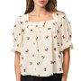 Voir la diapositive 1 : Pieces Blouse  Femme Pieces Pcthea 3/4 Square Neck