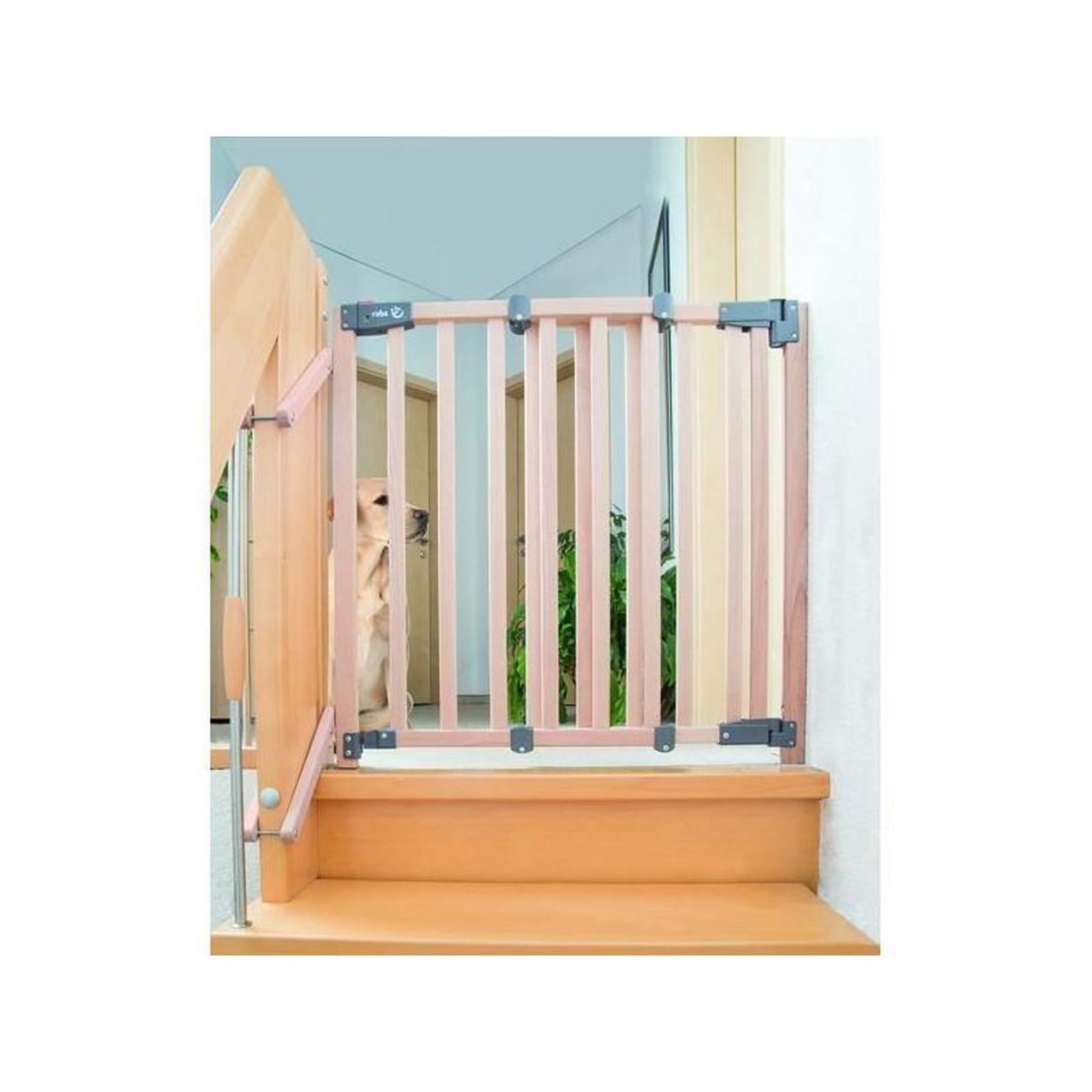 Voir la diapositive 2 : Roba Barriere de Sécurité Bébé pour Escalier Safety Up - ROBA - Largeur de 93.5 a 120.5 cm
