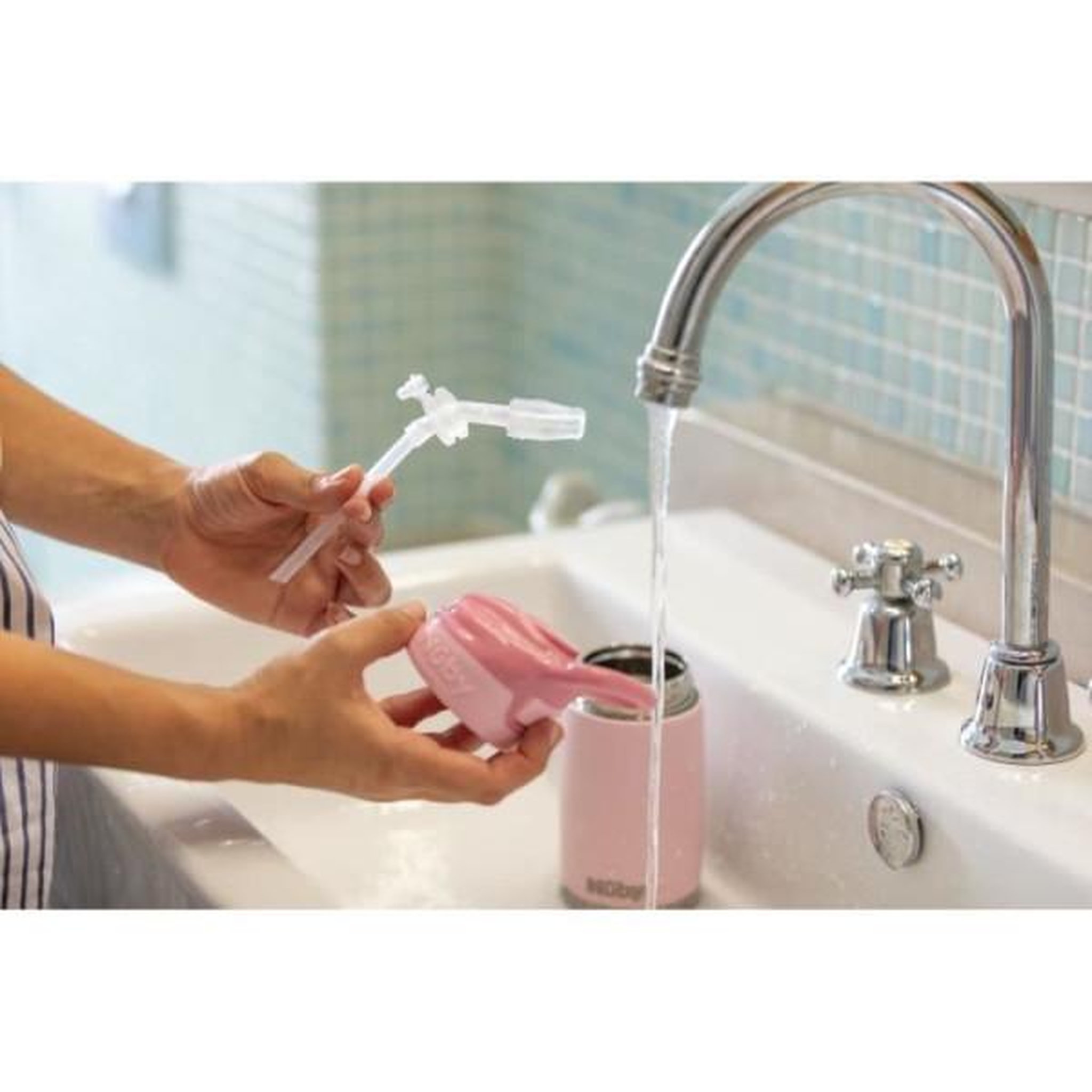 Voir la diapositive 3 : NUBY Gourde isotherme - NUBY - 300 ml - Acier inocydable - Rose