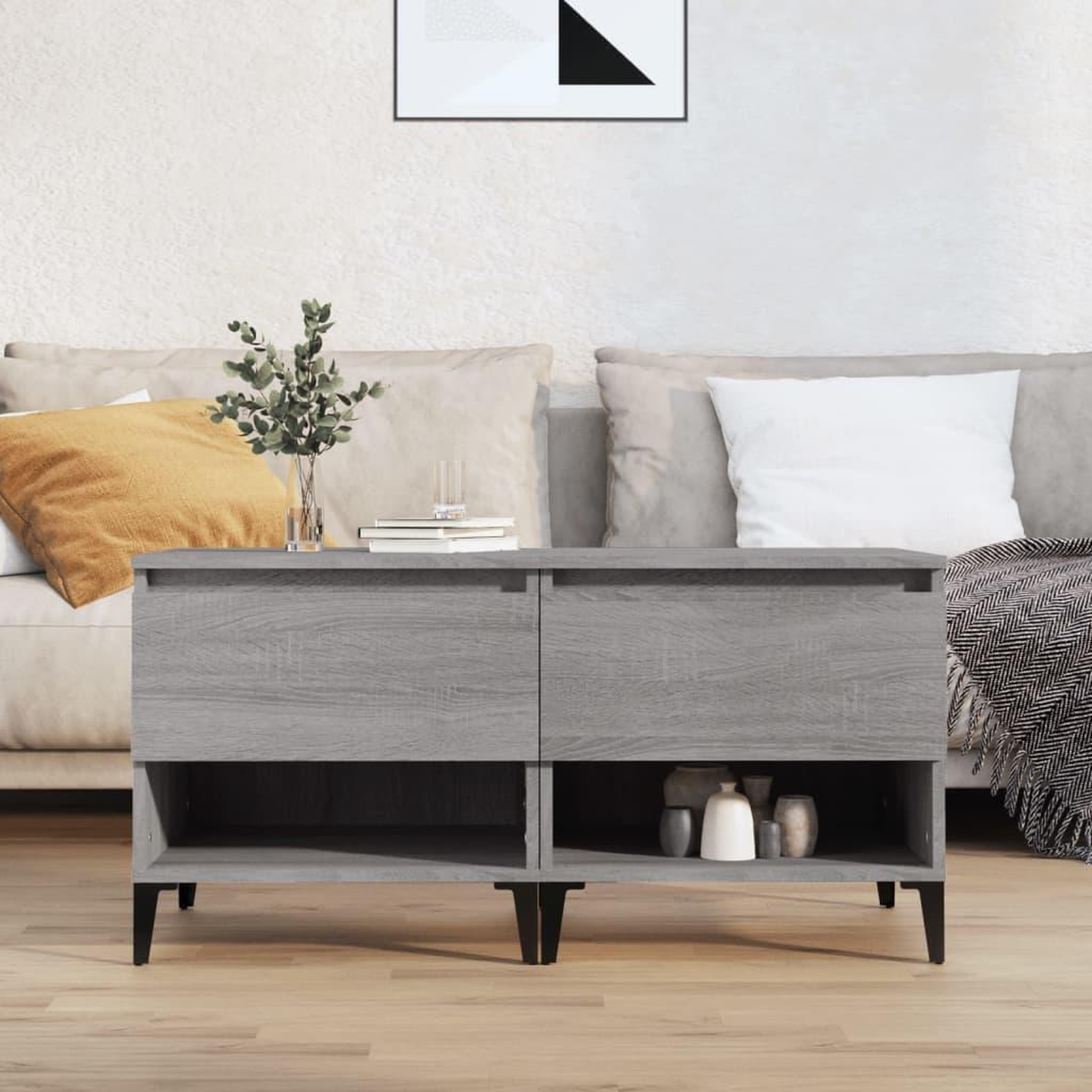 Voir la diapositive 1 : VIDAXL Tables d'appoint 2 pcs Sonoma gris 50x46x50 cm Bois ingenierie