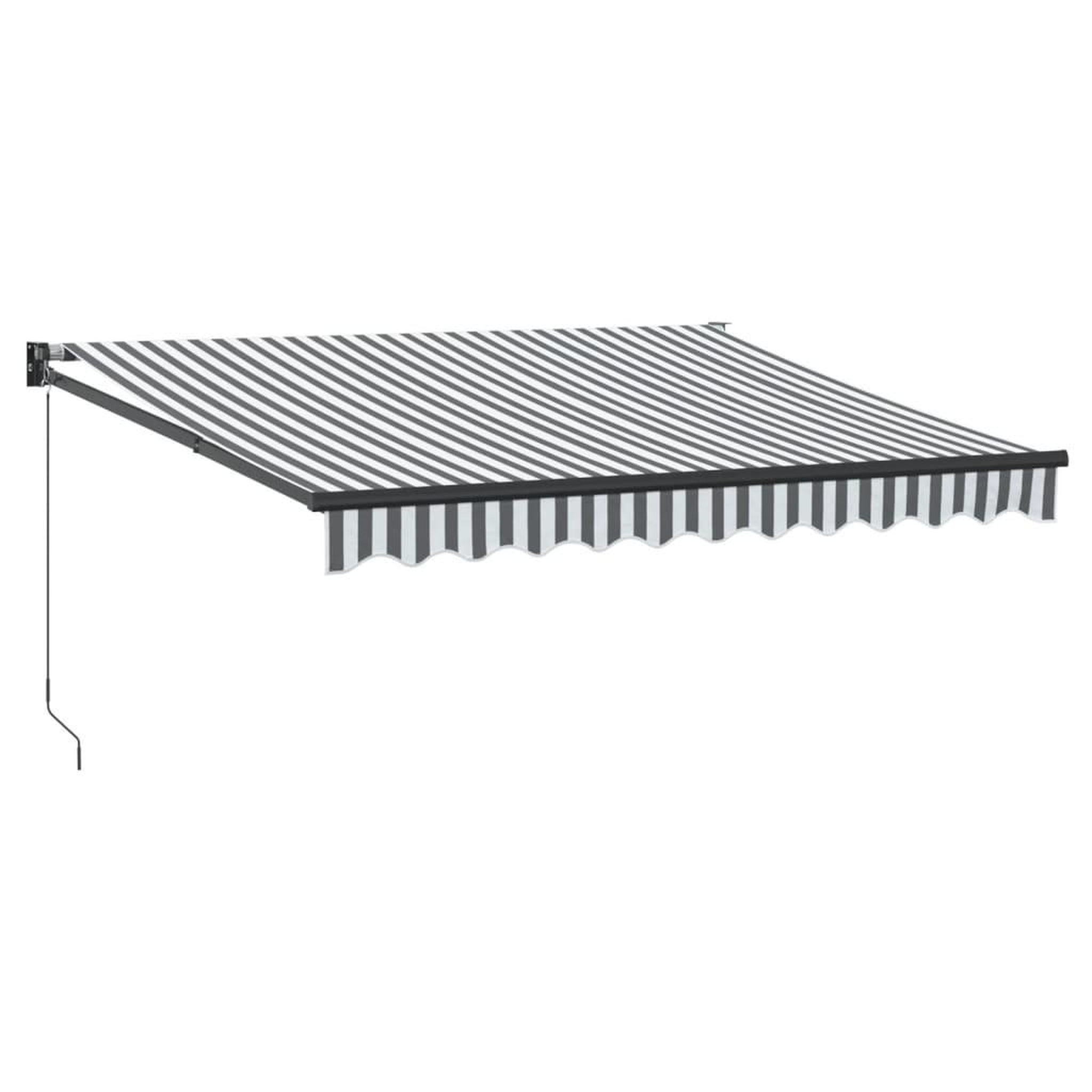 Voir la diapositive 2 : VIDAXL Auvent retractable anthracite/blanc 3x2,5 m tissu et aluminium