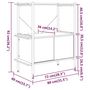 Voir la diapositive 6 : VIDAXL Etagere a 3 niveaux armoire 80x40x92 cm Acier bois d'ingenierie