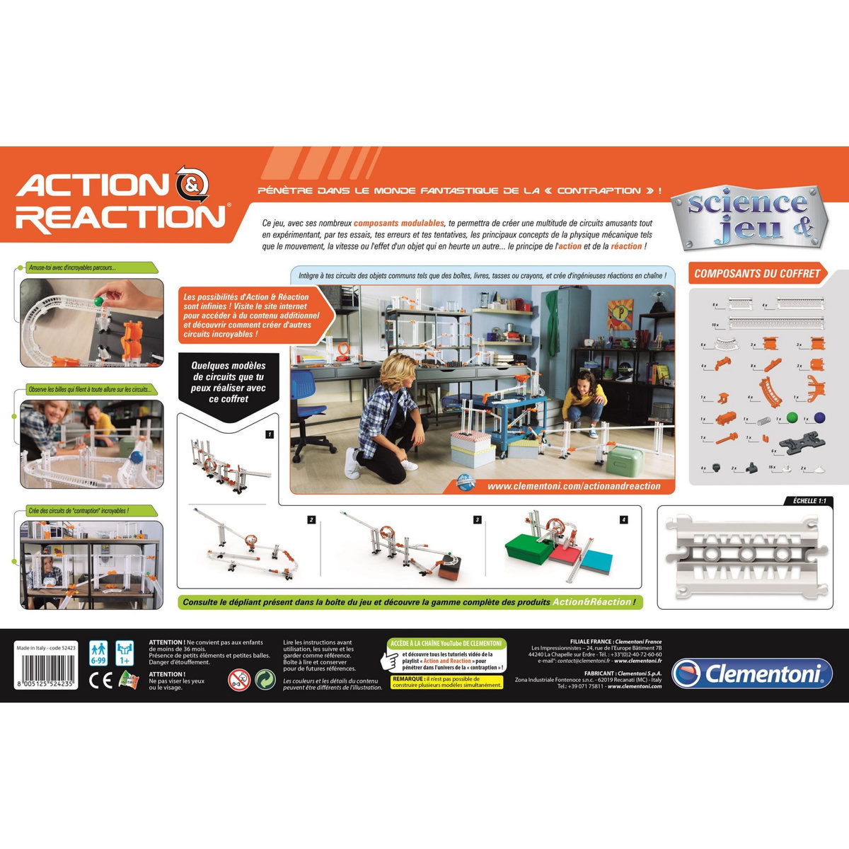 CLEMENTONI Un coffret action & réaction - Kit de démarrage