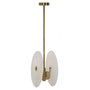 Voir la diapositive 1 : Paris Prix Lampe Suspension en Verre  Circle  35cm Blanc & Or