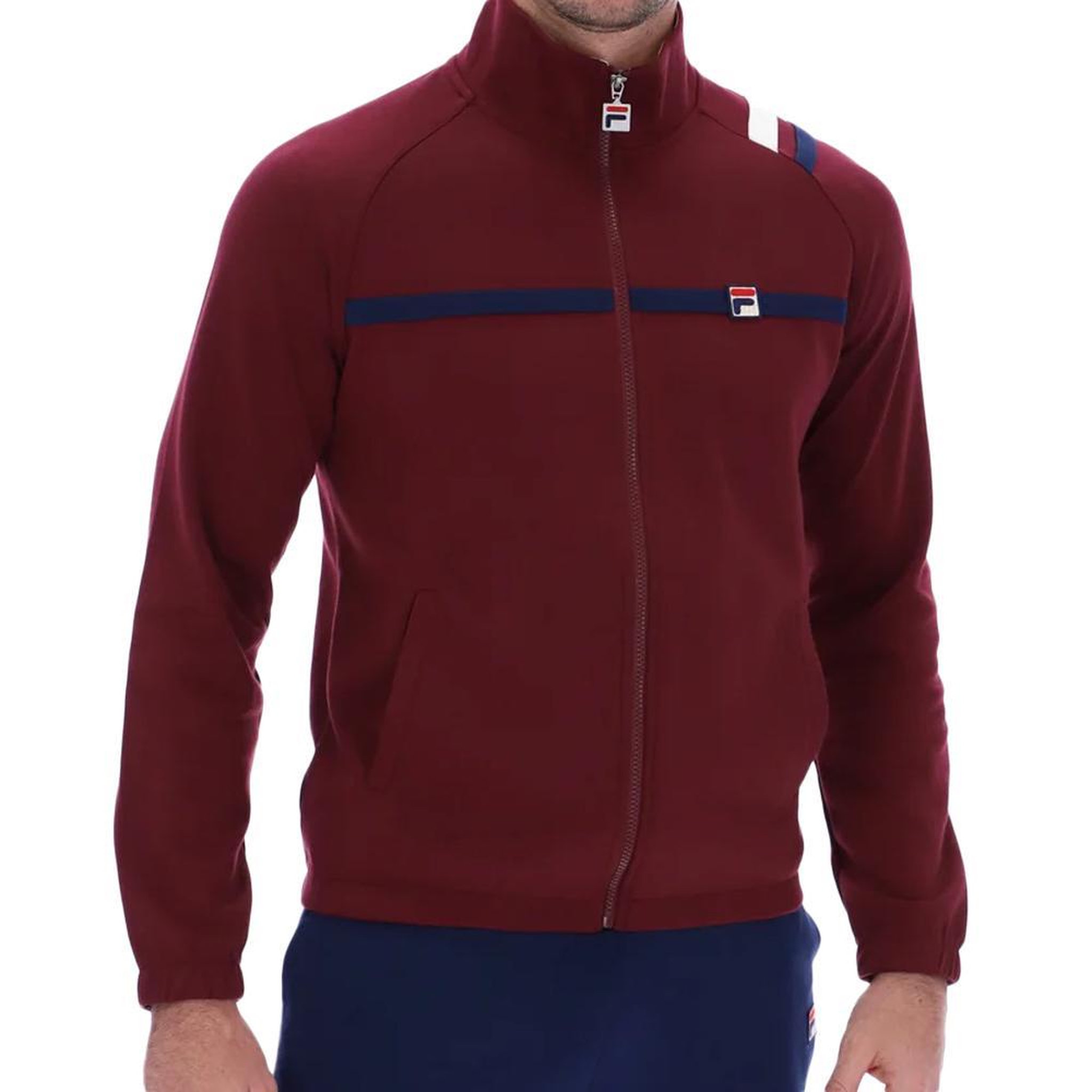 Voir la diapositive 1 : FILA Veste de survêtement Bordeaux Homme Fila Mkii