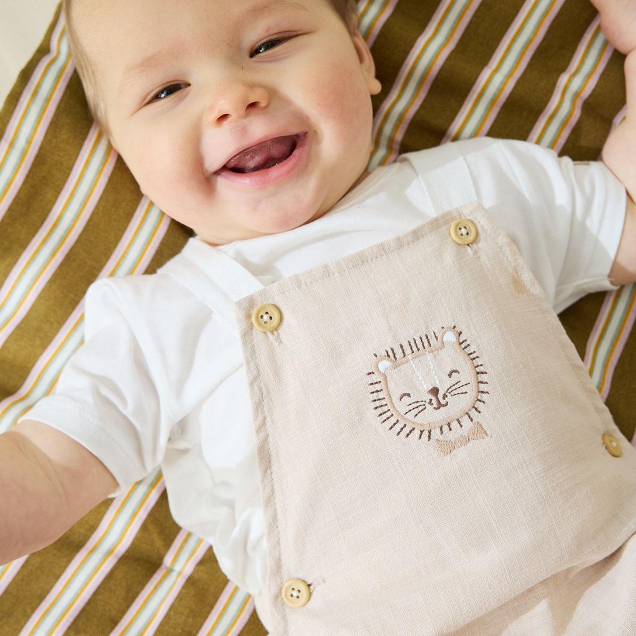 Voir la diapositive 6 : Petit Béguin Ensemble salopette bébé et t-shirt auguste