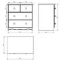 Voir la diapositive 3 : Commode + plan à langer amovible ROMANCE Blanc en bois massif