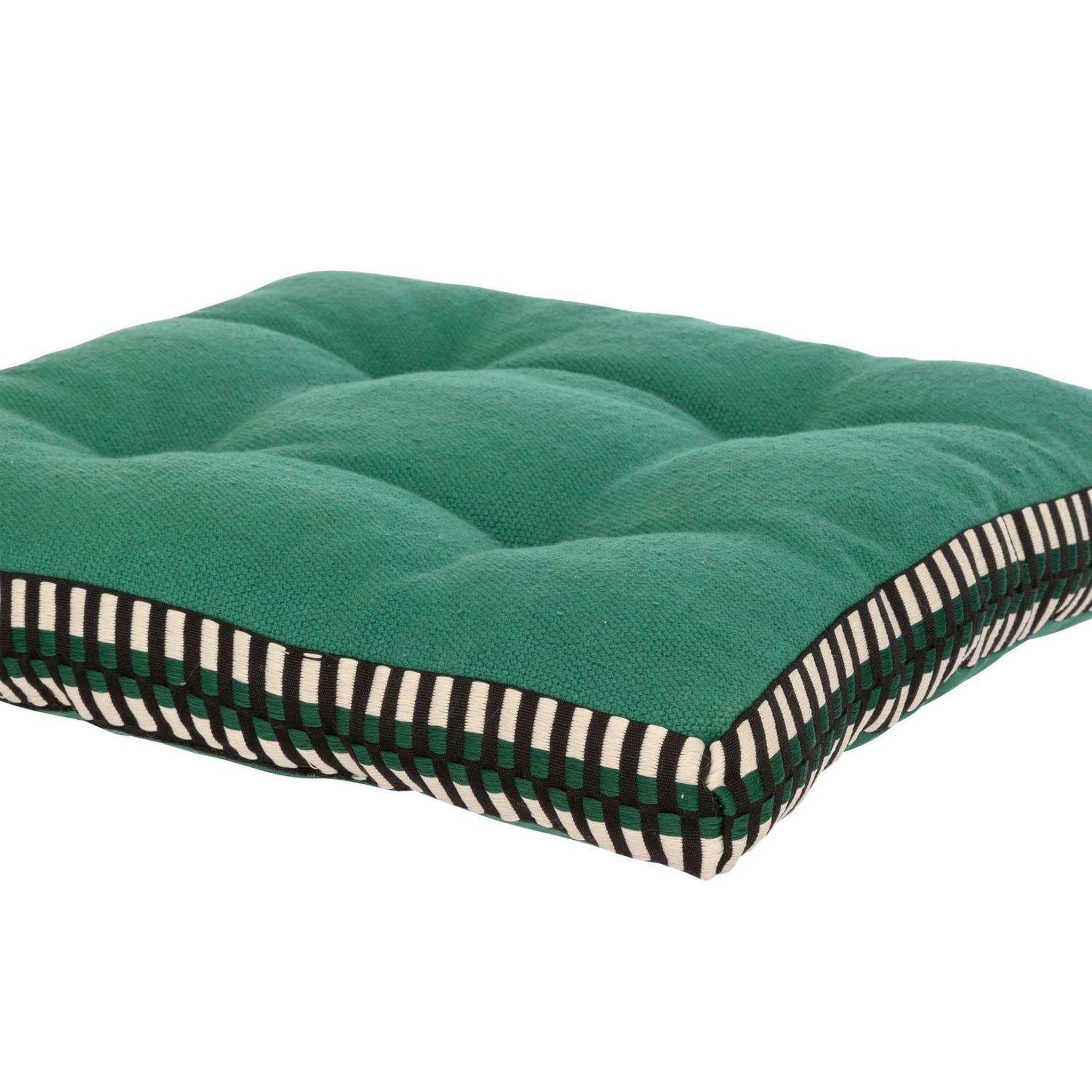 Voir la diapositive 3 : ATMOSPHERA Galette de chaise matelassée MALAKITE - Vert cèdre