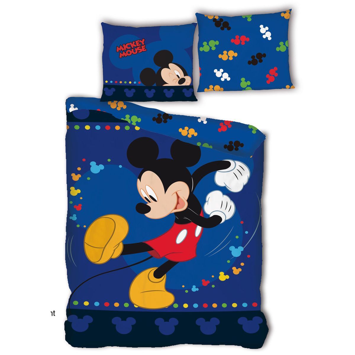 DISNEY Parure housse de couette enfant microfibre MICKEY