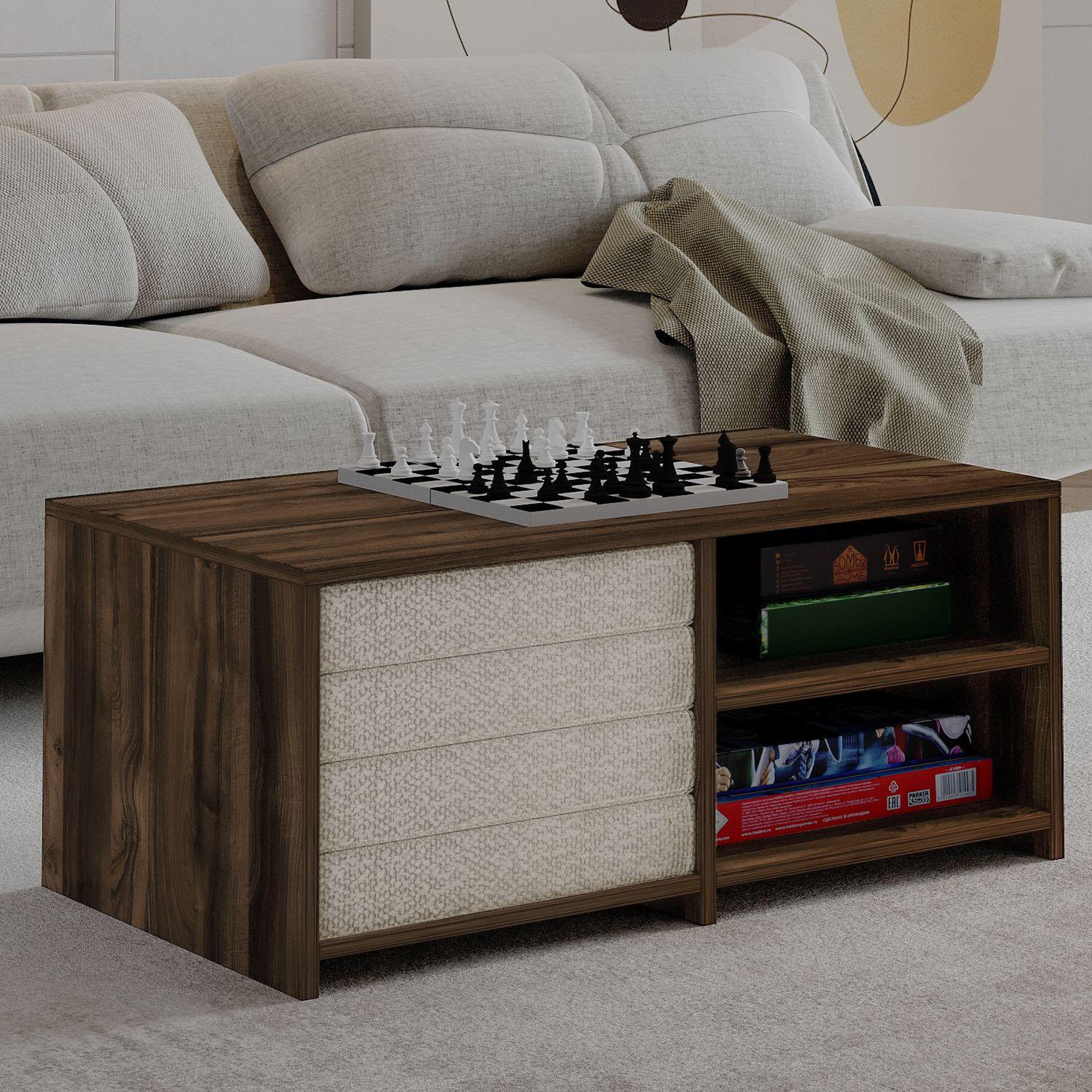 Voir la diapositive 2 : Habitat et Jardin Table basse en bois  gord  - 90 x 45 x 44 cm - marron