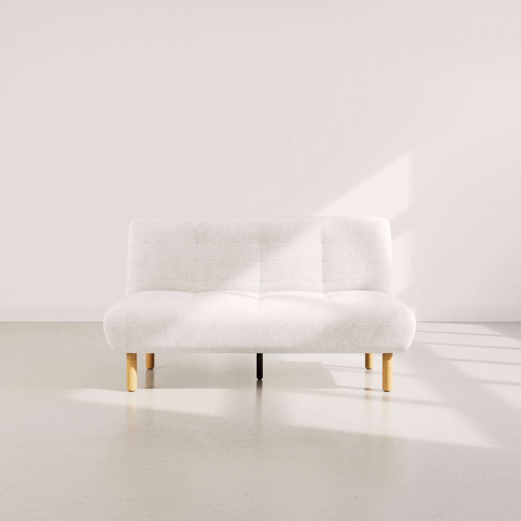 Voir la diapositive 5 : BEST MOBILIER Soan - banquette 2 places convertible clic-clac en velours texturé