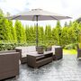 Voir la diapositive 2 : OUTSUNNY Parasol inclinable octogonal Ø 3 x 2,45 m ouverture fermeture par manivelle métal polyester haute densité gris clair