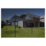 JARDILINE Tonnelle avec toile tendue ciel étoilé /acier NASSAU