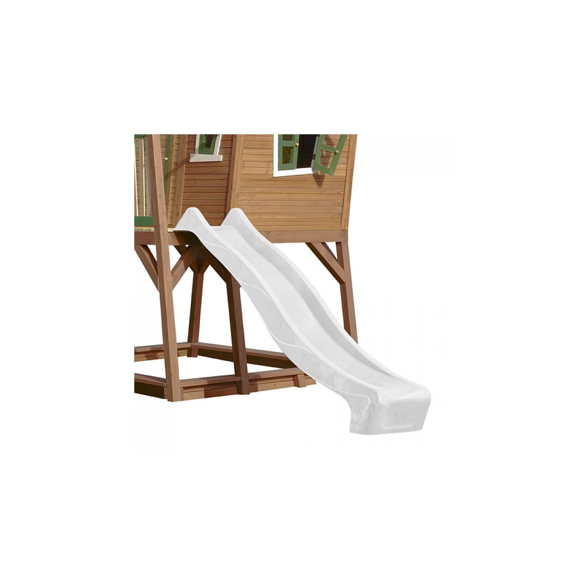 Voir la diapositive 4 : Axi House AXI Crooked Max Maisonnette Marron vert Toboggan Blanc