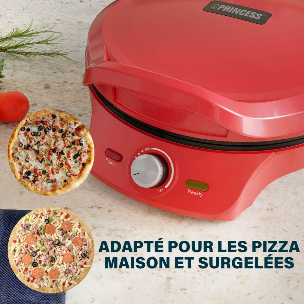 PRINCESS Four à pizza électrique Machine pizza/Thermost. réglable / Grill