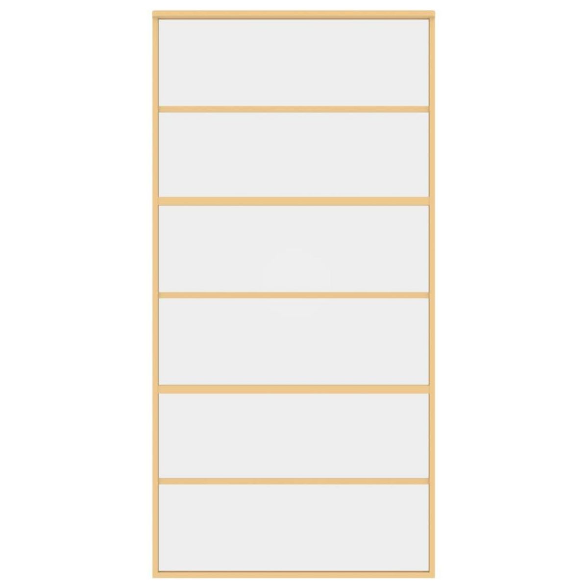 VIDAXL Porte coulissante dore 102,5x205cm verre ESG clair et aluminium