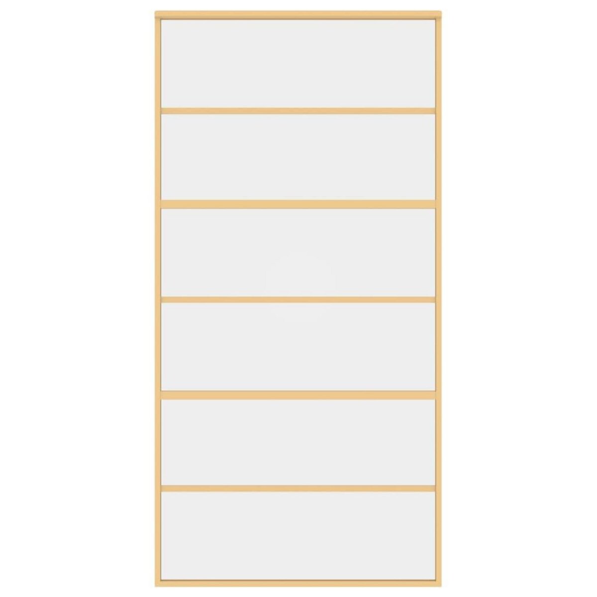 VIDAXL Porte coulissante dore 102,5x205cm verre ESG clair et aluminium