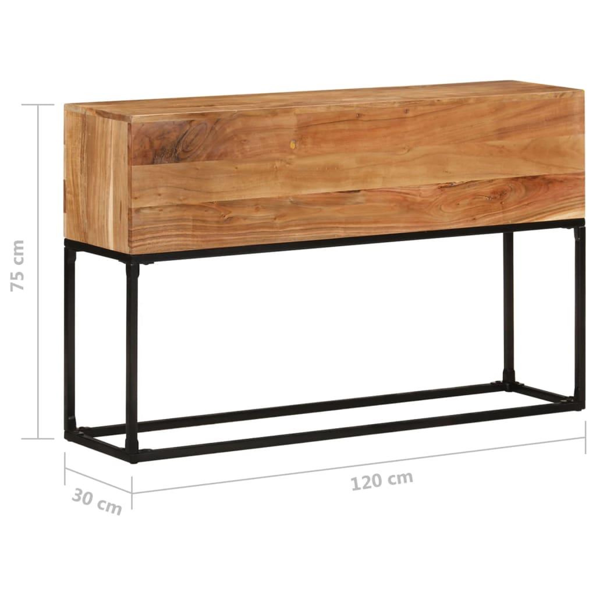 Voir la diapositive 6 : VIDAXL Table console 120x30x75 cm bois d'acacia massif
