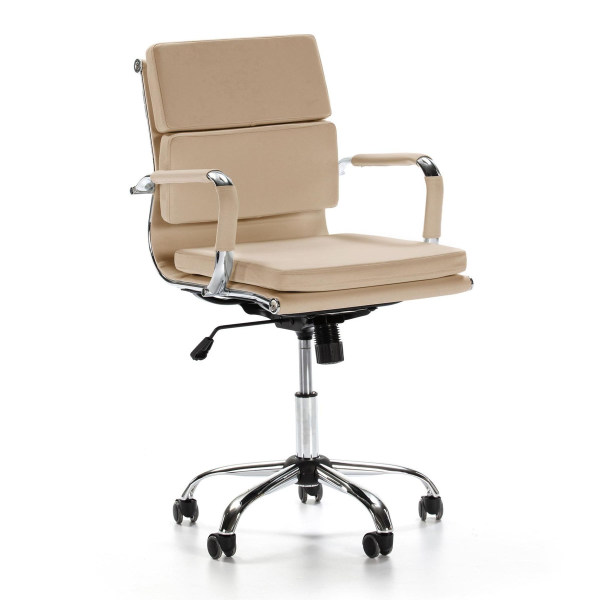 VS VENTA-STOCK Fauteuil de Bureau Fenix inclinable Taupe, Cuir synthétique