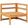 Voir la diapositive 5 : VIDAXL Canape d'angle avec coussins blanc creme Bois d'acacia solide