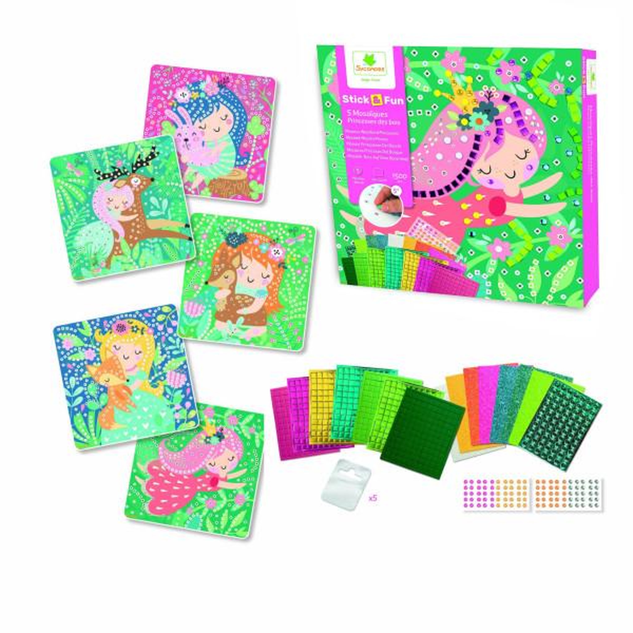 Voir la diapositive 4 : SYCOMORE Mosaiques - SYCOMORE - Stick'N Fun - Princesses des bois - Des 5 ans
