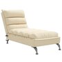 Voir la diapositive 2 : VIDAXL Chaise longue de massage avec coussins creme tissu