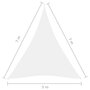 VIDAXL Voile de parasol Tissu Oxford triangulaire 5x7x7 m Blanc
