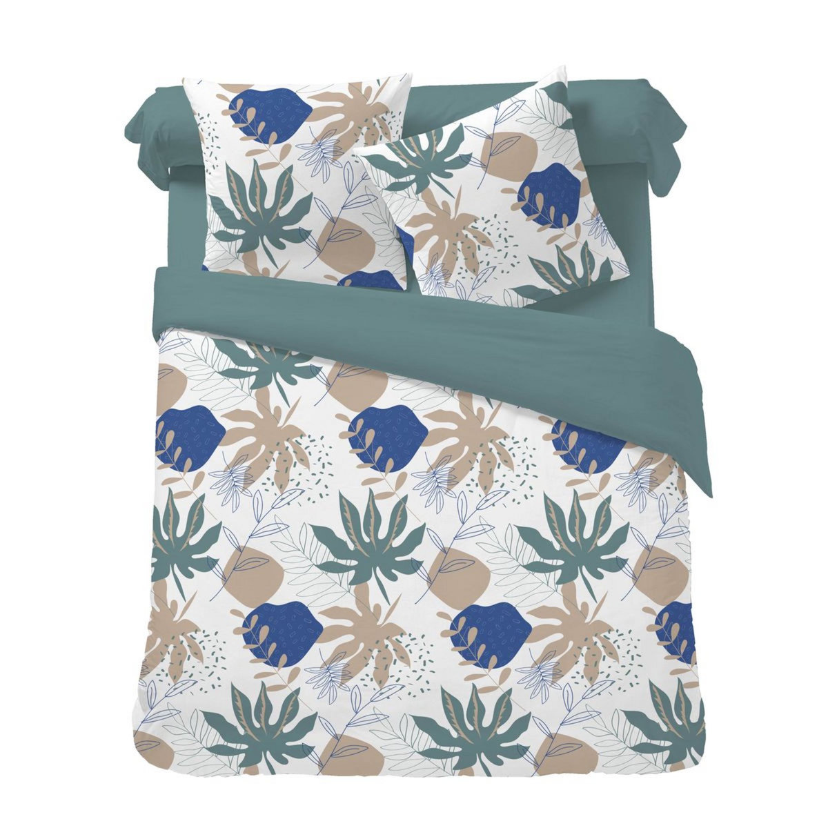 Parure housse couette en polycoton 51 fils JEANNY ISA 