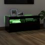 Voir la diapositive 4 : VIDAXL Meuble TV avec lumieres LED noir 90x35x40 cm