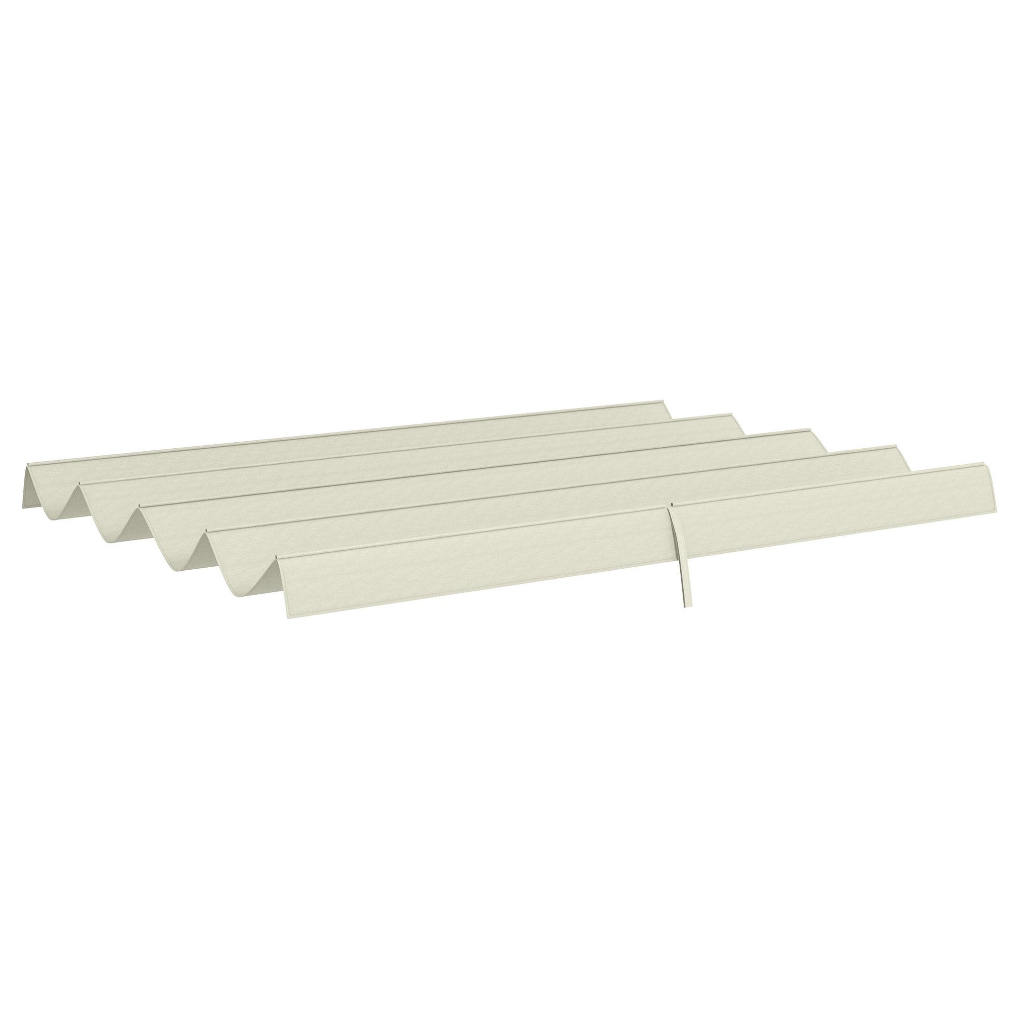 OUTSUNNY Toile de rechange pour pergola rétractable 3 x 2,15 m polyester haute densité 180 g/m² anti-UV30+ crème