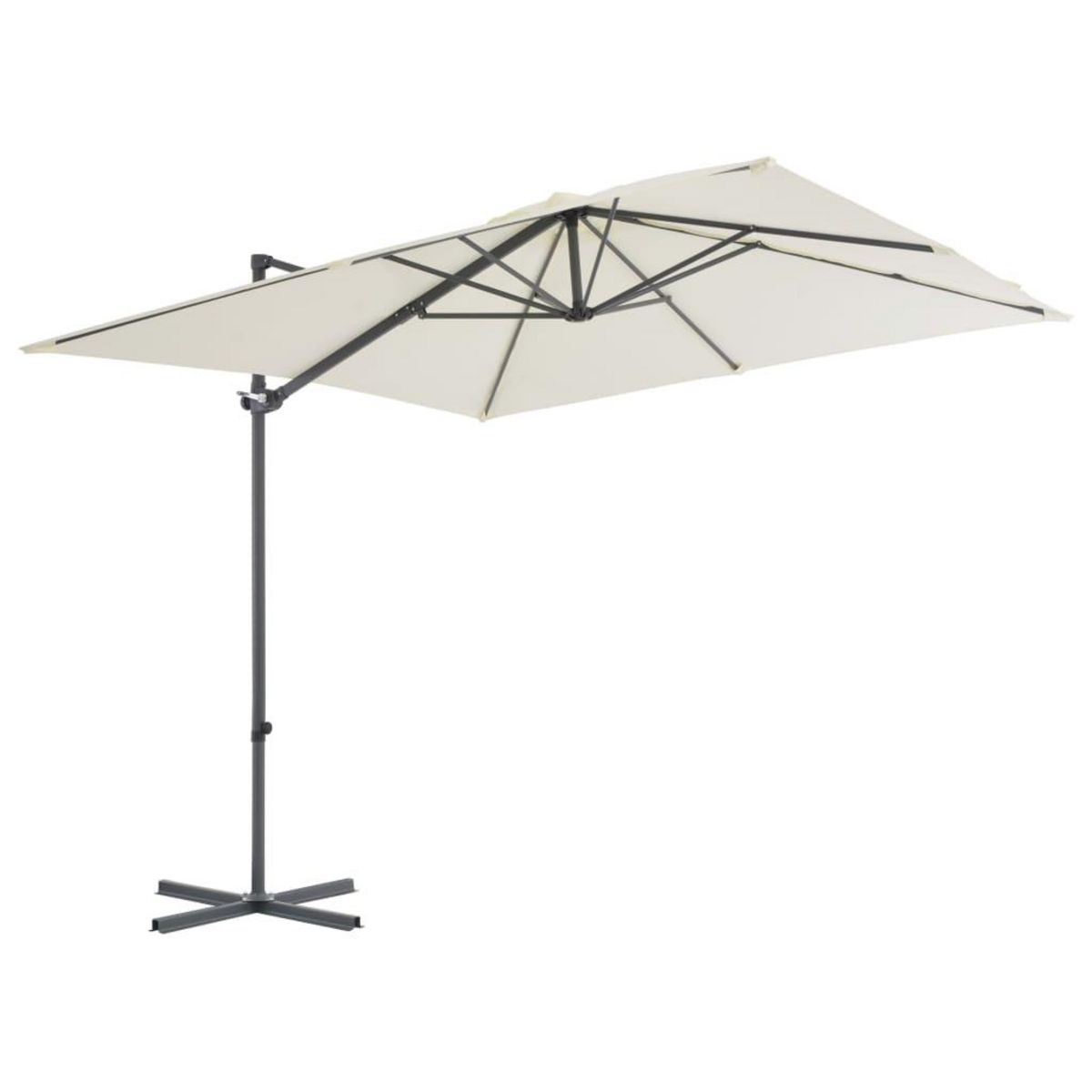 VIDAXL Parasol de jardin avec base portable sable