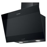 Indesit Hotte décorative inclinée 60cm 647m3/h noir - ihvp66lmk