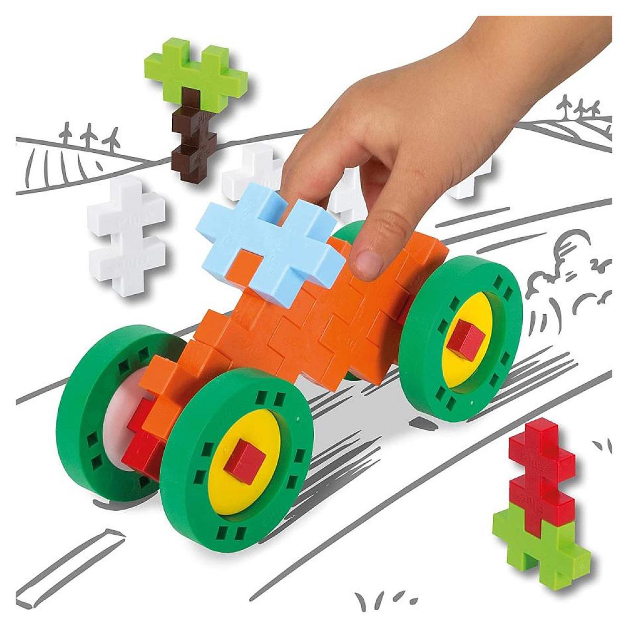 Voir la diapositive 5 : PlusPlus Plus Plus BIG ++ Make  and  Go! Mini véhicules - 29 pcs