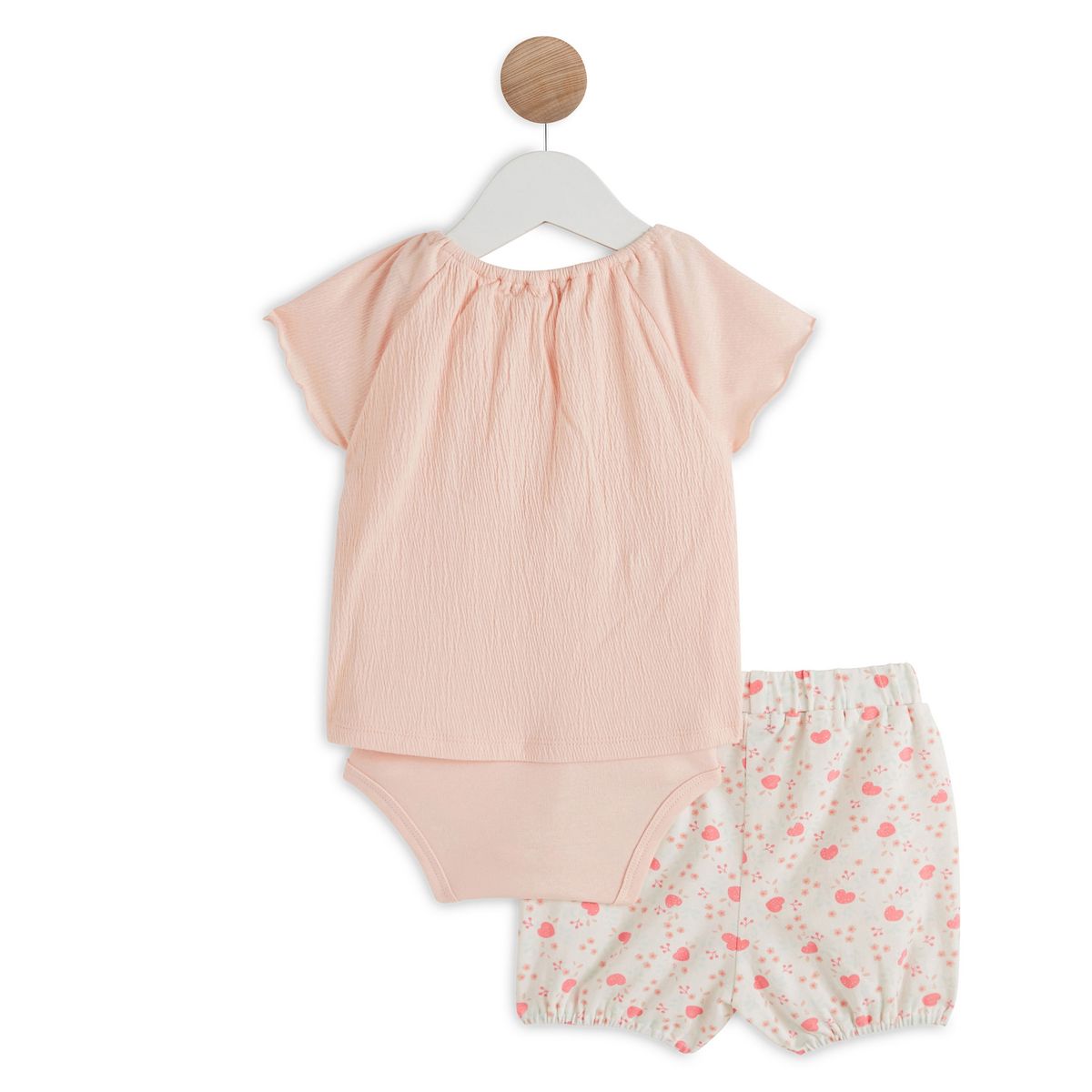 INEXTENSO Ensemble de naissance body + short bébé fille