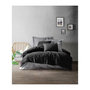 Voir la diapositive 1 : GENERIQUE Parure de lit - 129CTN62694 - 1 housse de couette 220 x 240 cm + 2 taies d'oreiller 60 x 60 cm - 100% coton ranforcé - Noir