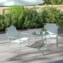 Voir la diapositive 2 : OUTSUNNY Ensemble salon de jardin 3 pcs 2 fauteuils et table ronde vert