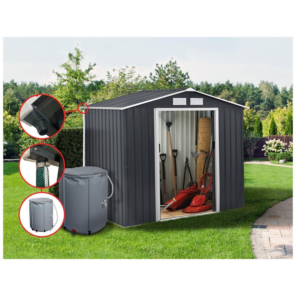 Habitat et Jardin Gouttière pour abri de jardin en métal de 2 à 6m2