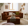 Voir la diapositive 2 : BEST MOBILIER Topaze - canapé 3 places - convertible avec coffre - en tissu velours relief