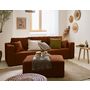 Voir la diapositive 2 : BEST MOBILIER Topaze - canapé 3 places - convertible avec coffre - en tissu velours relief