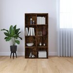 VIDAXL Bibliotheque/Buffet Chene fume 66x30x130 cm Bois d'ingenierie