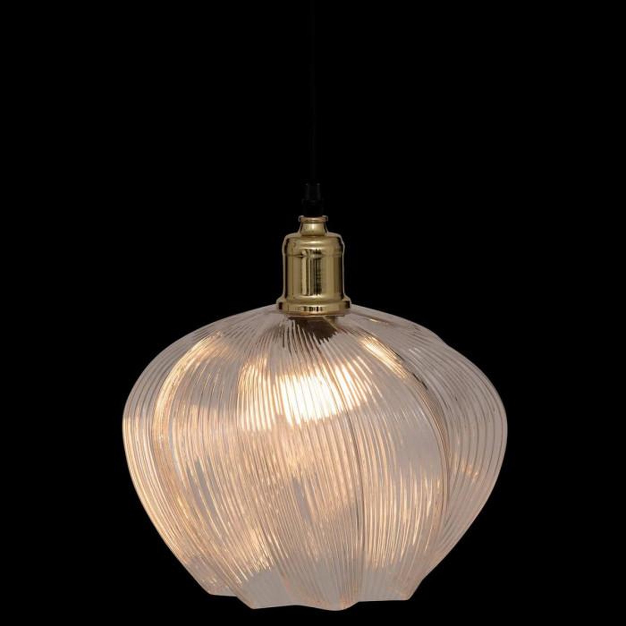 Voir la diapositive 4 : ATMOSPHERA Lampe Suspension en Verre  Phylas  37cm Transparent