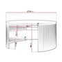 Voir la diapositive 4 : BEST MOBILIER Cruz - table basse ronde - aspect chêne naturel et noir - 75 cm