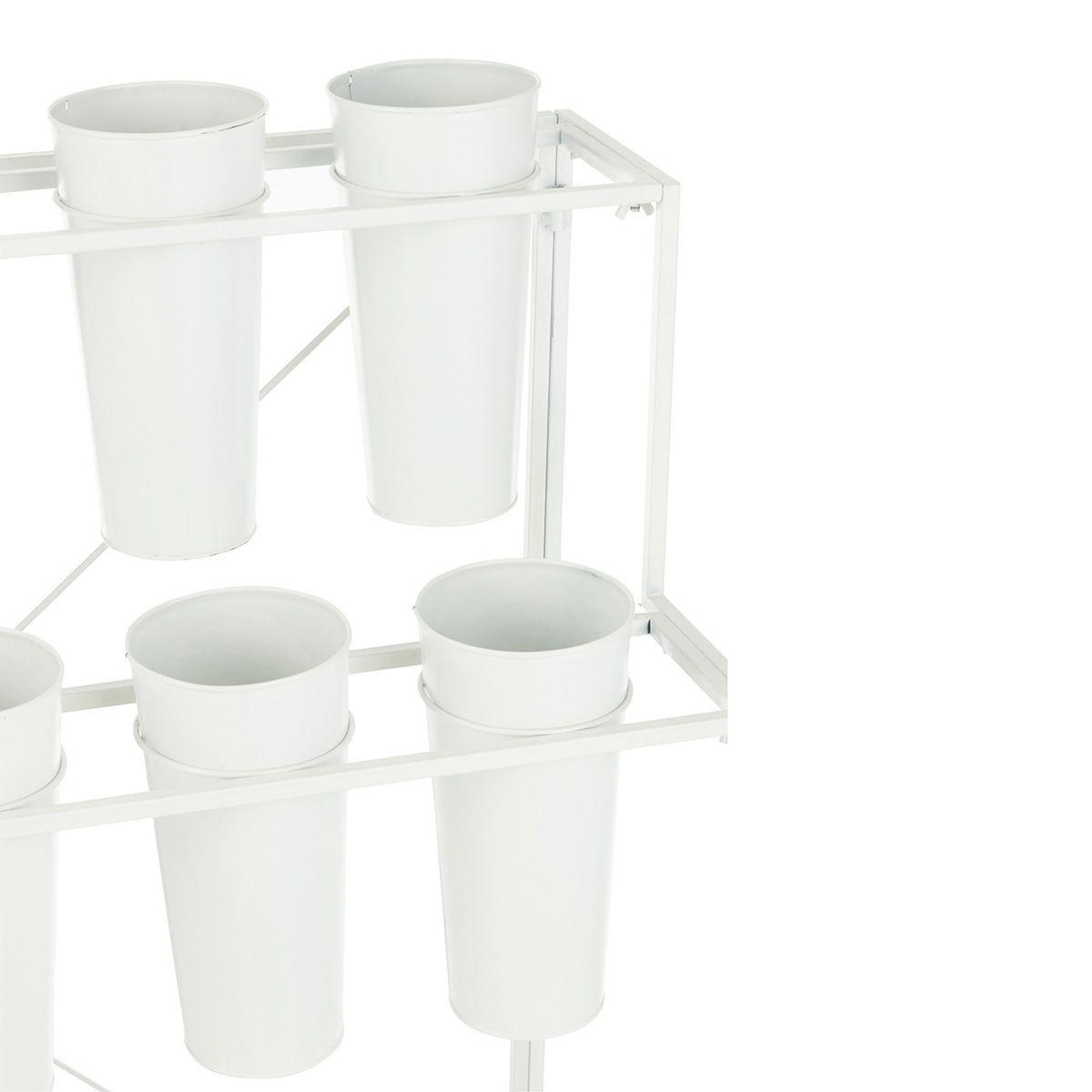 Voir la diapositive 3 : J-LINE Présentoir à fleurs 18 pièces  clarence  95cm blanc
