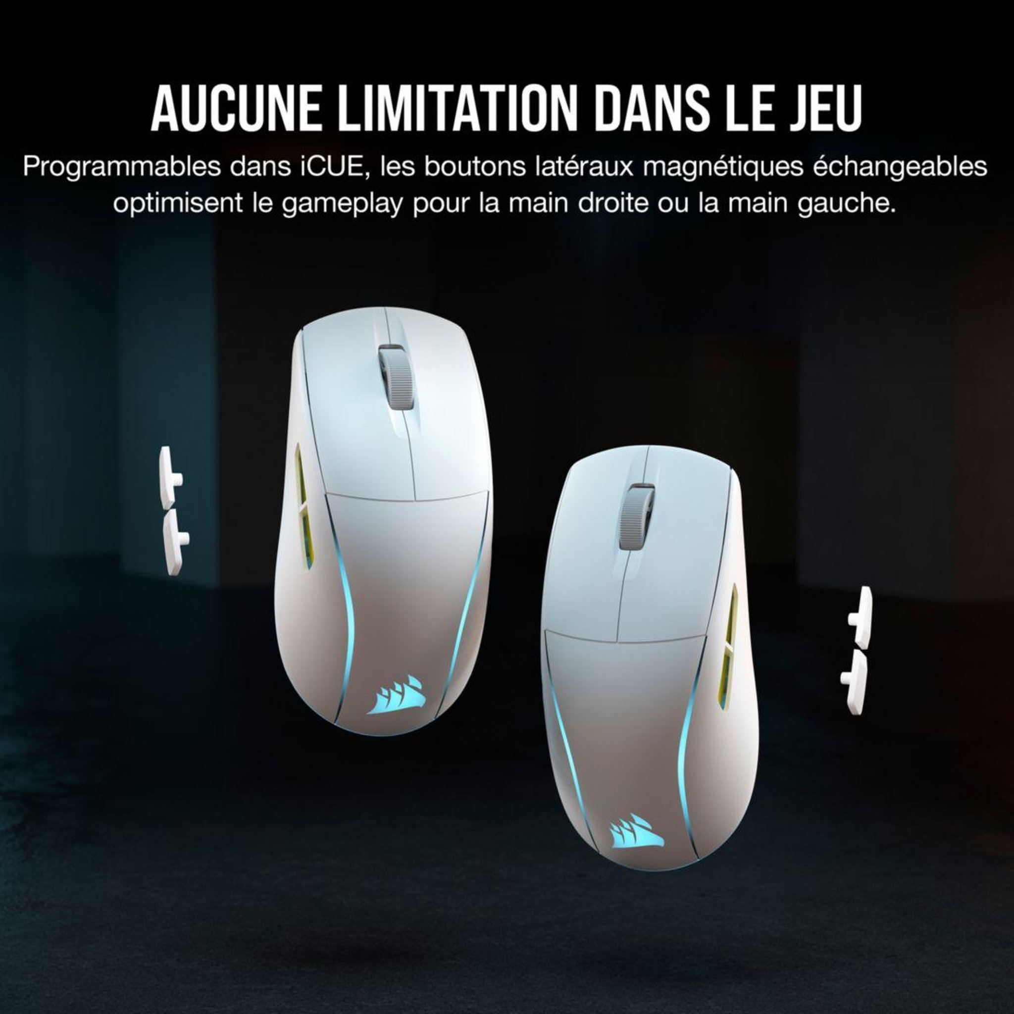 Voir la diapositive 4 : Corsair Souris Gamer Sans Fil M75 Wireless RGB Blanche