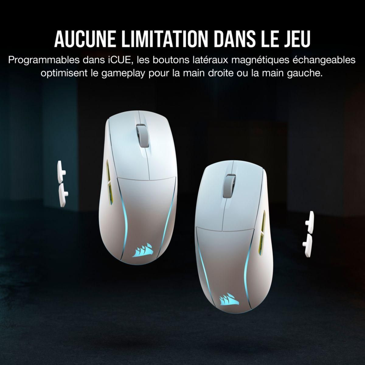 Corsair Souris Gamer Sans Fil M75 Wireless RGB Blanche