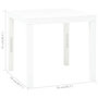 Voir la diapositive 6 : VIDAXL Table de jardin Blanc 78x78x72 cm Plastique
