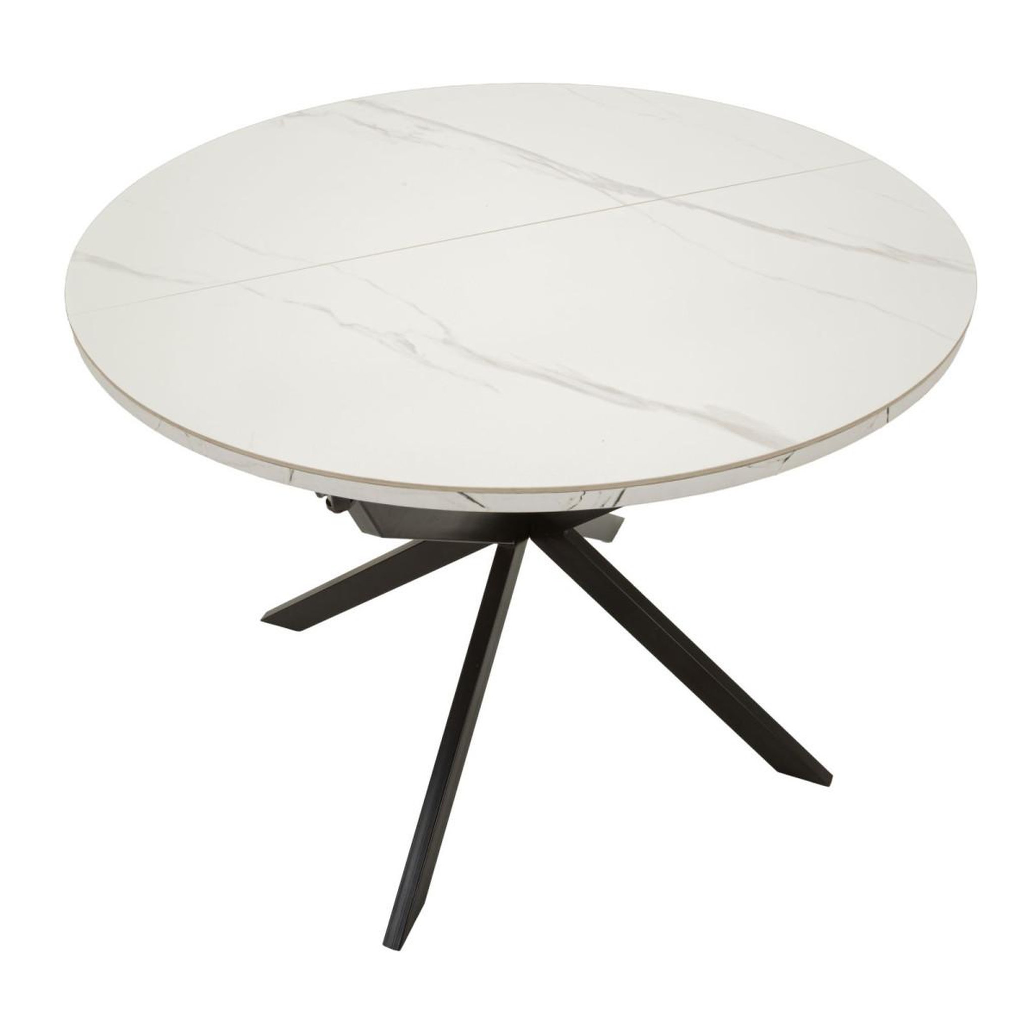 Voir la diapositive 4 : Paris Prix Table salle à manger extensible  martin  100-140cm noir & blanc
