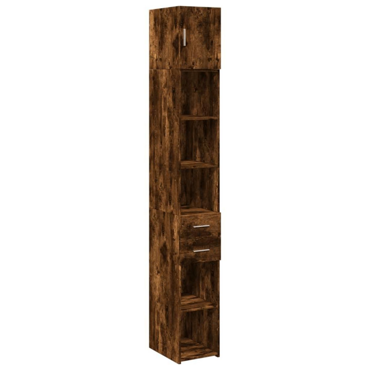 VIDAXL Armoire de rangement mince chene fume 30x42,5x225 cm