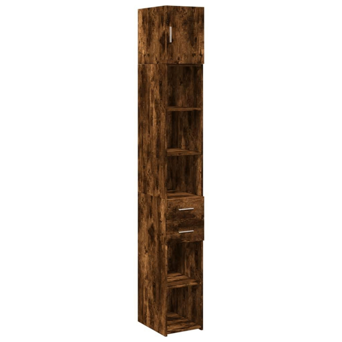 VIDAXL Armoire de rangement mince chene fume 30x42,5x225 cm